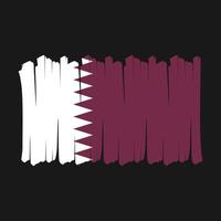 brosse drapeau qatar vecteur