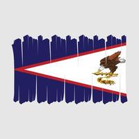 pinceau drapeau samoa américain vecteur