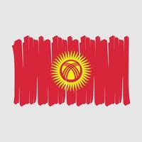 brosse drapeau kirghizistan vecteur