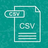 icône de vecteur csv