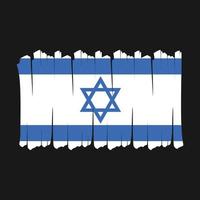 brosse drapeau d'israël vecteur