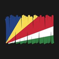 pinceau drapeau seychelles vecteur