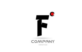 conception simple d'icône de logo de lettre d'alphabet f noir et blanc avec le lettrage de style japonais. modèle créatif pour les entreprises et les entreprises vecteur