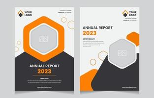 modèle de couverture du rapport annuel 2023 vecteur