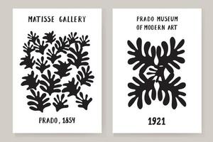 un ensemble abstrait d'affiches matisse représentant un visage abstrait et des formes géométriques. art contemporain esthétique, illustration, vecteur, affiche, carte postale. vecteur