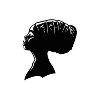 illustration vectorielle de femme noire silhouette vecteur