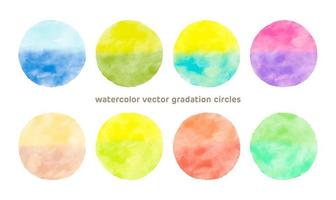 cercles de gradation vecteur aquarelle pour icône