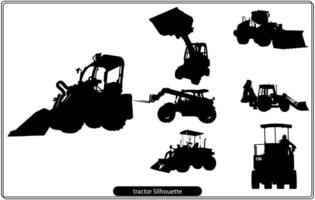 silhouette de tracteur gratuit vecteur