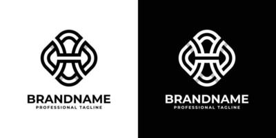 logo monogramme oh ou ho unique, adapté à toute entreprise avec des initiales oh ou ho. vecteur