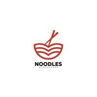 logo d'art de ligne de conception de nouilles pour l'icône d'affaires vecteur
