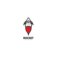 icône d'illustration de couleur de logo de conception de fusée vecteur