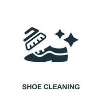 icône de nettoyage de chaussures. illustration simple de la collection de linge. icône créative de nettoyage de chaussures pour la conception Web, les modèles, les infographies et plus encore vecteur