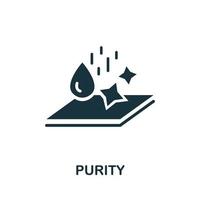 icône de pureté. élément simple de la collection d'hygiène. icône de pureté créative pour la conception Web, les modèles, les infographies et plus encore vecteur