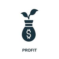 icône de profit. élément simple de la collection d'investissement. icône de profit créatif pour la conception Web, les modèles, les infographies et plus encore vecteur