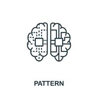 icône de modèle de la collection d'apprentissage automatique. icône de motif de ligne simple pour les modèles, la conception Web et les infographies vecteur