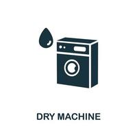 icône de la machine sèche. illustration simple de la collection de linge. icône de machine sèche créative pour la conception Web, les modèles, les infographies et plus encore vecteur