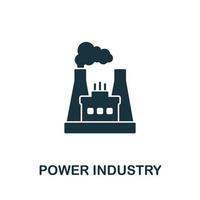 icône de l'industrie électrique de la collection industrielle. icône simple de l'industrie de l'alimentation en ligne pour les modèles, la conception Web et les infographies vecteur