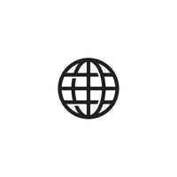 conception de logo ou d'icône de globe vecteur