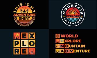 meilleur t-shirt de typographie rétro pour les amoureux des voyages et les touristes vecteur