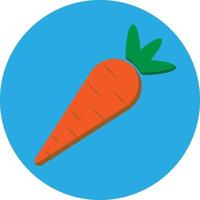 icône plate de fruits de carotte vecteur