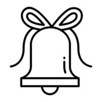 icône solide de vecteur de cloche de noël isolé sur fond blanc