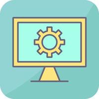 icône de vecteur d'écran de moniteur