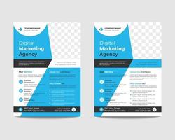 agence de marketing numérique et modèle de conception de flyer d'entreprise en a4 vecteur