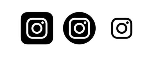 logo de l'application mobile instagram noir, icône de l'application instagram, vecteur gratuit de l'application ig