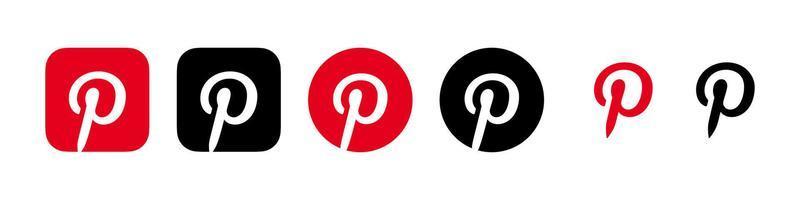 vecteur de logo pinterest, symbole pinterest, vecteur gratuit d'icône pinterest