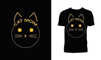 conception de t-shirt typographie chat mignon vecteur