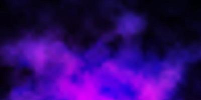 modèle vectoriel violet clair avec des nuages.