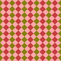 motif géométrique sans couture rouge et vert avec fond argyle vecteur