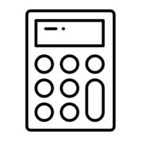 icône de vecteur de calculatrice isolé sur fond blanc