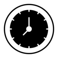 icône de vecteur d'horloge isolé sur fond blanc