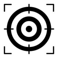 conception d'icône de vecteur cible isolée sur fond blanc