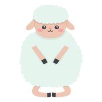 doodle plat clipart mignon petit mouton vecteur