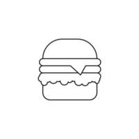 icône de hamburger. icône de contour vecteur