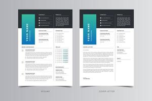 modèle de CV, modèle de CV professionnel moderne, modèle de CV vecteur