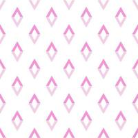 motif transparent coloré de losange rose clair sur fond blanc pour tissu, textile, emballages et autres surfaces diverses vecteur