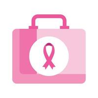 ruban rose dans le kit de conception de vecteur de sensibilisation au cancer du sein