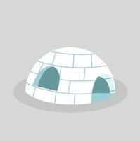 maison de glace igloo au design plat vecteur