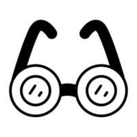 icône de vecteur de lunettes de prescription dans un style branché
