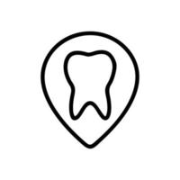 vecteur d'icône de dent guérie. illustration de symbole de contour isolé