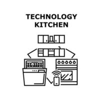 illustration de concept de vecteur de technologie de cuisine