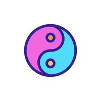 vecteur d'icône yin yang. illustration de symbole de contour isolé