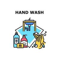 illustration de couleur de concept de vecteur de lavage des mains