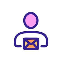 vecteur d'icône de courrier. illustration de symbole de contour isolé
