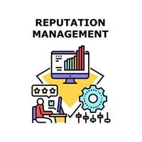 illustration de concept de vecteur de gestion de la réputation