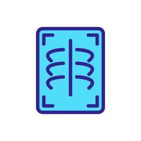 vecteur d'icône de poitrine radiographique. illustration de symbole de contour isolé