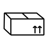 vecteur d'icône de colis de boîte. illustration de symbole de contour isolé